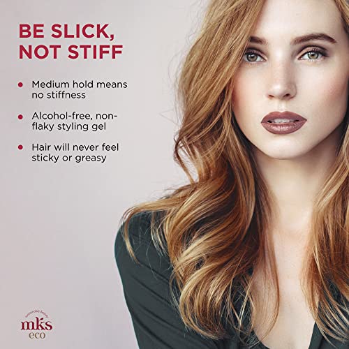 MKS eco Hold, Original Scent - 8 oz - Styling Gel - Medium, Flexible Hold - With Moroccan Argan Oil, Hemp Seed Oil - Vegan & Cruelty Free - Safe for Color-Treated Hair