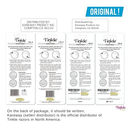 DORCO Tinkle Dermaplaning Razor 9 Pack for Face & Eyebrows - Safe Peach Fuzz Removers, 2 Sets of 3 Razors