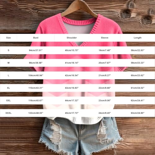 Pink V-Neck Summer Sweater for Women | Short Sleeve Knit Top
