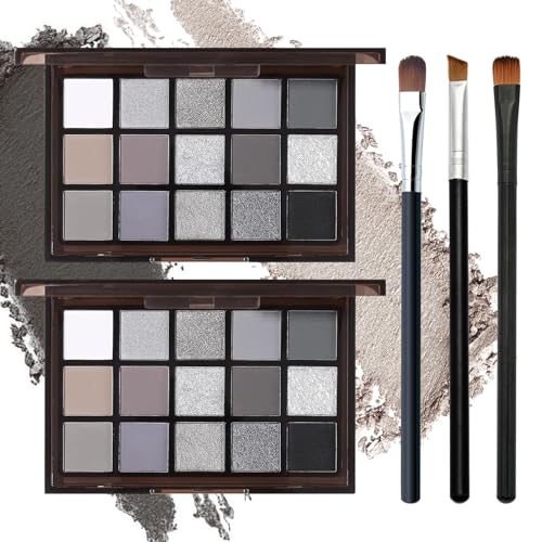 Smoky Eyeshadow Palette 16 Colors Matte Shimmer with Brushes