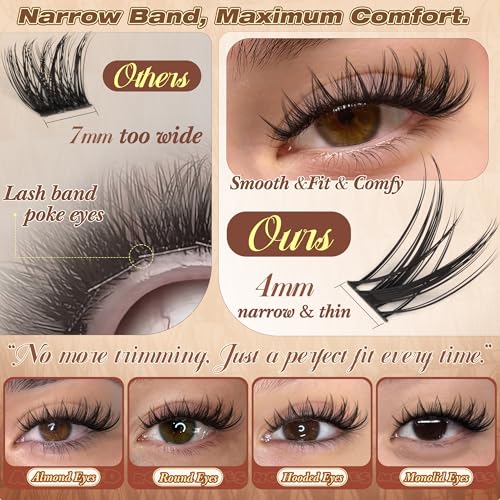Wispy Lash Clusters 10-16mm C Curl Eyelash Extensions 126pcs