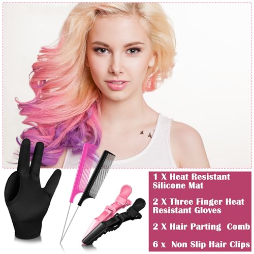 Skyley Hair Styling Tool Set with Heat Gloves & Accessories