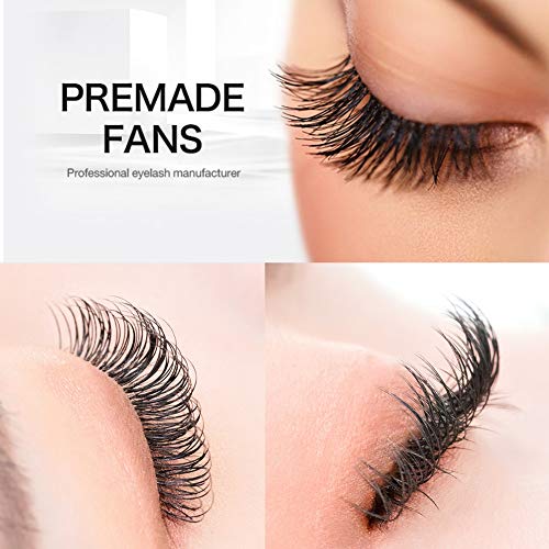 Premade Fans Eyelashes Loose Lashes Premade 5D Fan/C-Curl/Thickness 0.07 mm/Eyelash Extension Volume Lash Fans (1000Fans, 12)