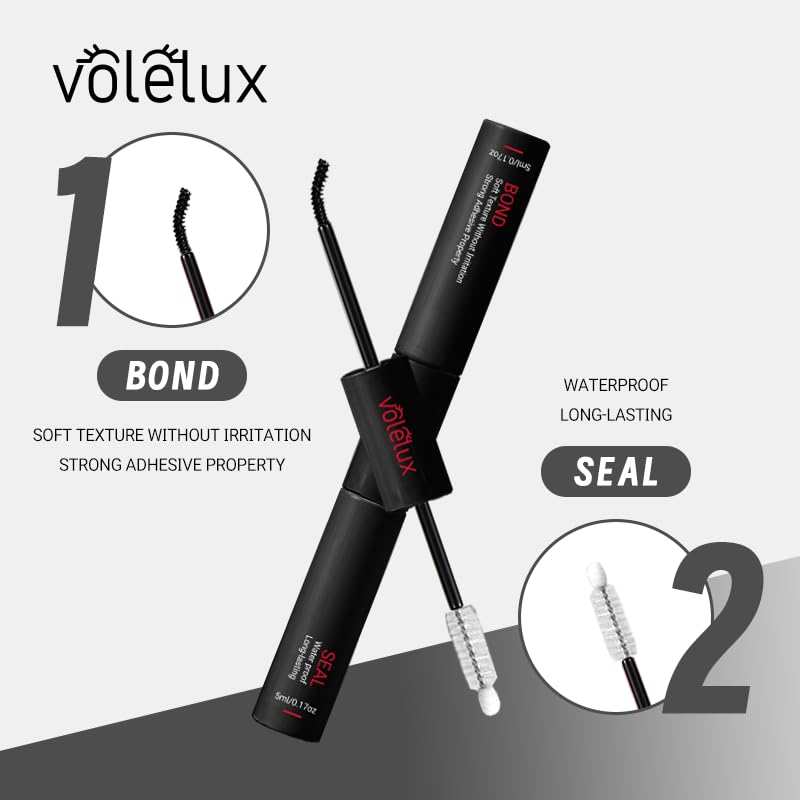 Volelux 2-in-1 Lash Bond & Seal Glue - Waterproof, Fast-Drying