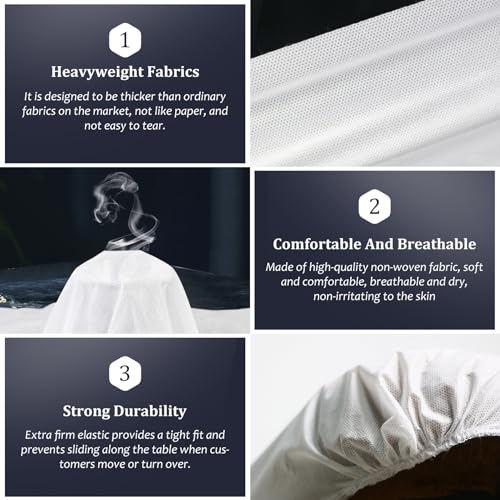 Disposable Fitted Massage Table Sheets 36x85 Inch, 30 Pack