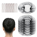 FVOLREM Black Hair Net Set - 20 Inch Invisible Nets & 40 U Pins for Hair Styling