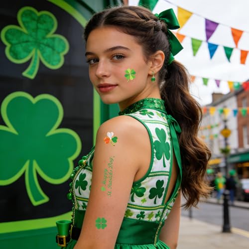 St. Patrick's Day Temporary Tattoo Stickers, 4 Sheets