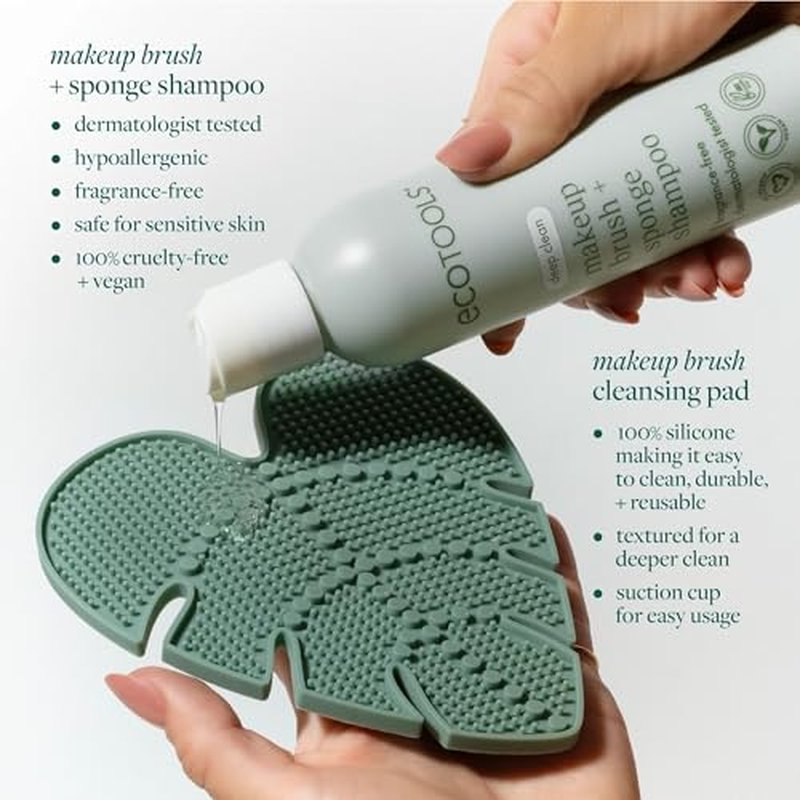 EcoTools Makeup Brush Cleaner Set - Cleansing Pad & Shampoo
