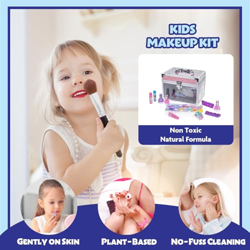 Hello Kitty Train Case Makeup Set for Girls, Ages 3+