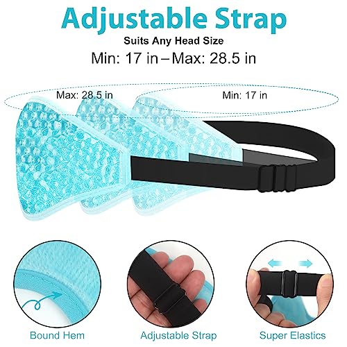 BeeVines Gel Eye Mask, 2 Pack Cooling Ice Masks for Puffy Eyes for Men & Women, Cold & Warm Compress for Post Surgery, Puffiness, Allergies, Sinuses & Migraines Treatment(Blue & Green)