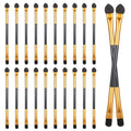 20Pcs Dual-Head Eyeshadow Brush Set with Sponge Applicators