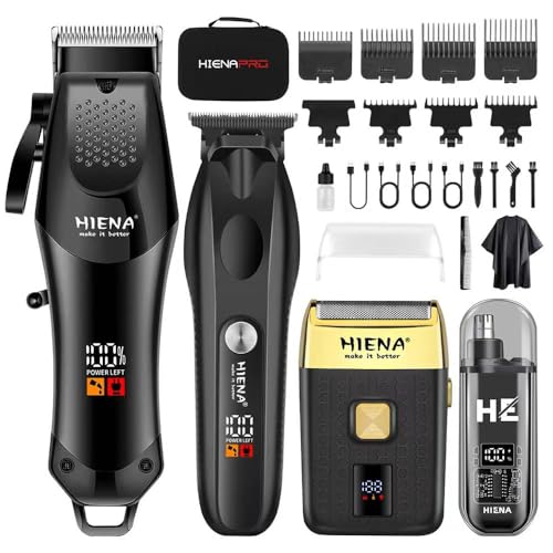 HIENA PRO Professional Hair Clipper Set for Men - Cordless Trimmer Kit