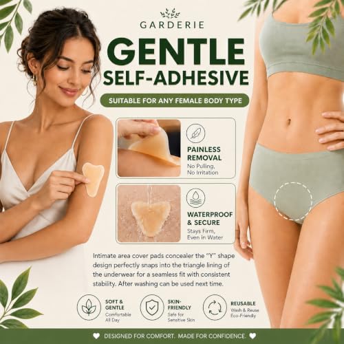 GARDERIE Waterproof Camel Toe Concealer Pads Pack of 8 Women’s Anti-Slip Underwear Inserts