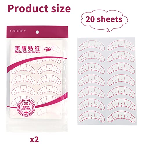 280Pcs Eyelash Extension Eye Pads Paper Patches 3D Eyelash Pads Stickers for Lash Extension Beginner Training Practice Lashes Make Up Tools（20 Sheets）