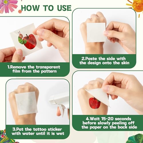 Hungry Insects Temporary Tattoos - 144 Pieces Kids Stickers