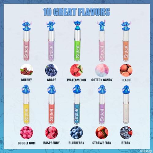 Townley Girl Stitch Lip Gloss Set, 10-Piece Plant-Based