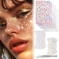 Vodolo Glitter Freckles Face Tattoo Stickers, 12 Pack Waterproof