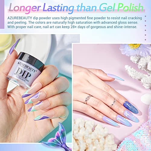 AZUREBEAUTY 42 Pcs Dip Powder Nail Starter Kit - Bright Pastel Neon Colors