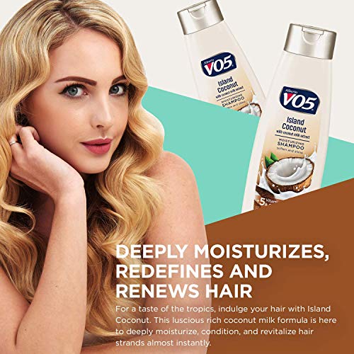 VO5 Moisturizing Shampoo - 12.5 Fl Oz - Island Coconut Leaves Hair Looking Vibrant and Beautiful