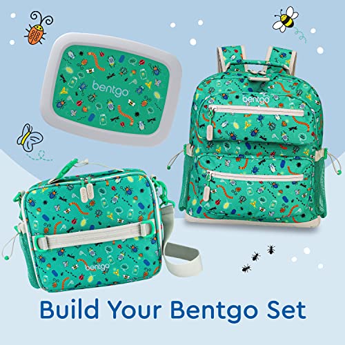 Bentgo Kids Prints Leak-Proof, 5-Compartment Bento-Style Kids Lunch Box - Ideal Portion Sizes for Ages 3-7, Durable, Drop-Proof, Dishwasher Safe, & Made with BPA-Free Materials (Sharks)