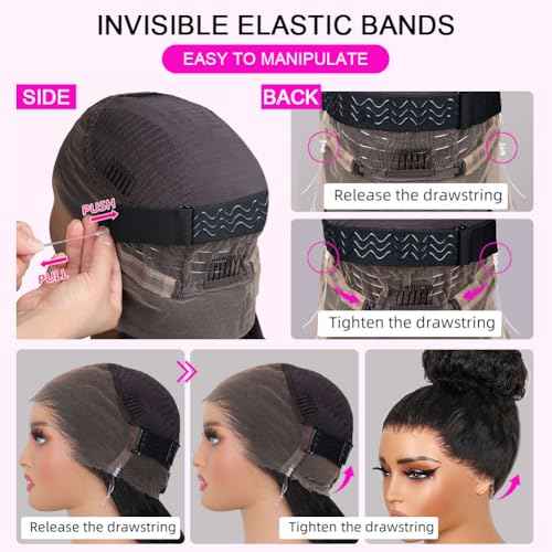 Ossilee 26 Inch Hidden Strap Glueless 360 Lace Front Wigs Human Hair Pre Cut Pre Bleached Pre Plucked Body Wave 360 Full Lace Wigs Human Hair for Black Women 200% Density HD Lace Front Wigs Human Hair