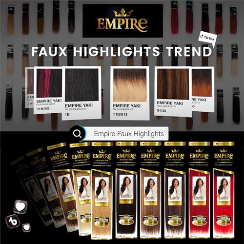 Sensationnel Empire Yaki 12" Human Hair, 1 Pack