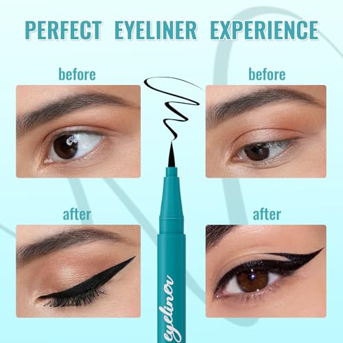QIC Waterproof Liquid Eyeliner Pen - Smudge-Proof, Long-Lasting