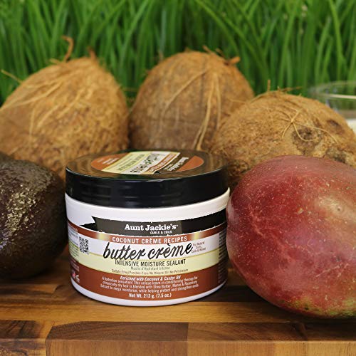Aunt Jackie's Coconut Cr?me Recipes Butter Cr?me Intensive Moisture Sealant, Leave-In Conditioning Therapy for Dry Hair, 7.5 oz