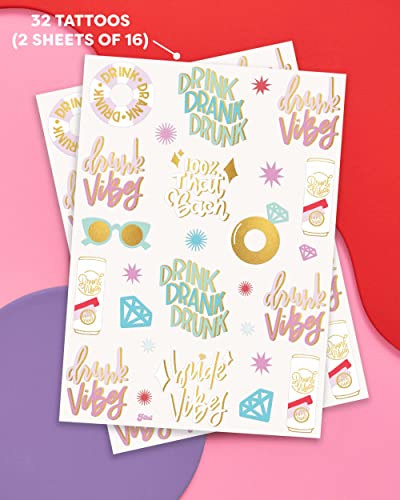 xo, Fetti Bride Vibes Bachelorette Temporary Tattoos - 32 Pack