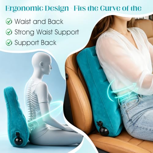 Inflatable Lumbar Support Pillow for Travel & Office