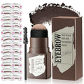Eyebrow Stamp Stencil Kit with 24 Reusable Stencils & Brush