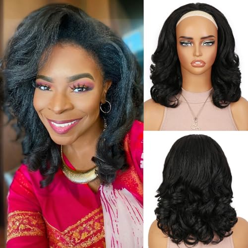 Half Wig Loose Curly Synthetic Hair for Black Women