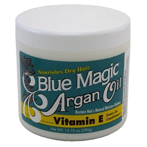 BLUE MAGIC Argan Oil & Vitamin-e Leave-in Conditioner 13.75 Oz, Blue (BLMARG)