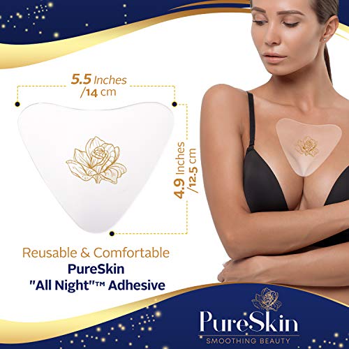 PureSkin Silicone Chest Wrinkle Pads 3-Pack | Anti-Wrinkle