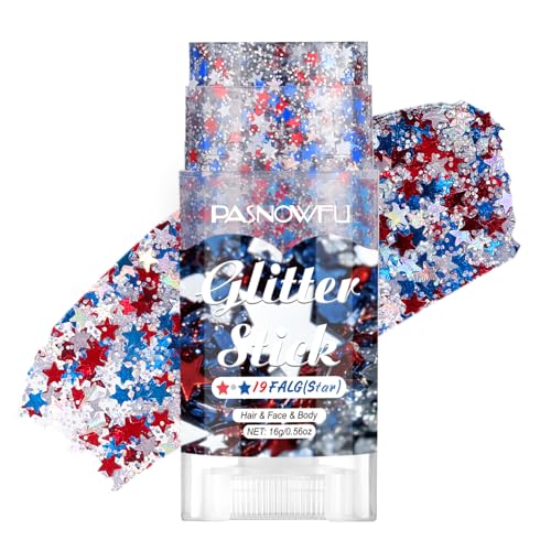 Patriotic Body Glitter Stick - Waterproof 4th of July Makeup