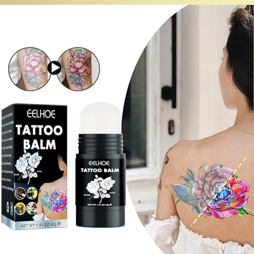 Tattoo Aftercare Balm Stick, (Pack of 1) X1.41 oz For Old & New Tattoo Moisturizer Healing Brightener for Color Enhance, Vegan Tattoo Cream No-Petroleum
