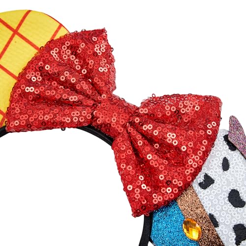 Toy01a Mouse Ear Headbands for Women & Girls Glitter Bow Party Accessories