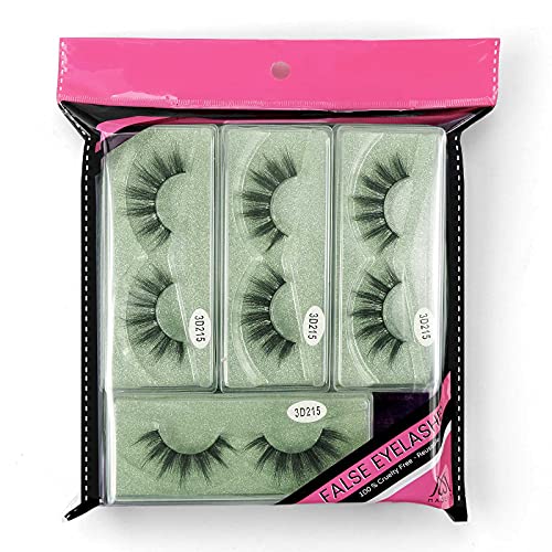 MAGEFY Eyelashes 12 Pairs 1 Style Lashes Wholesale, Natural Look Faux Mink False Lashes Pack, Handmade Reusable Soft Fake Eyelashes (3D215)