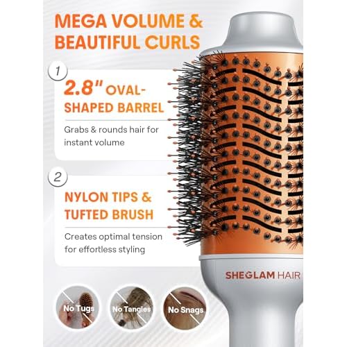 SHEGLAM 4-in-1 Hot Air Brush & 24K 10-in-1 Shine Hair Oil