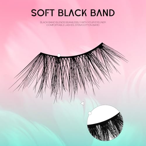 Half Lashes Cat Eye Wispy Faux Mink 10 Pairs Pack