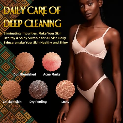 UJFQBH 3-Pack African Net Bath Sponge Set - Pink, Yellow, Purple Exfoliating Body Scrubber