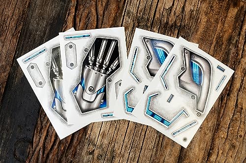 Death Metal Cyborg Face Temporary Tattoo - 2 Pack