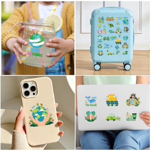 Earth Day Temporary Tattoo Stickers, 8 Sheets 200+ Designs