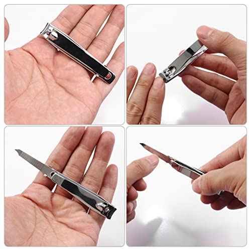 Individually Wrapped Nail Clippers Stainless Steel Fingernail Clippers Bulk, Sturdy Toenail Clippers Thick Nail Tip Cutter Trimmer for Homeless/Men and Women/Hotel 6.8cm X 1.2cm (Set of 100)