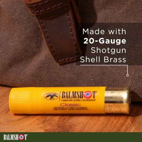 Pack of 12 - Balmshot Genuine Original Classic Beeswax Lip Balm, SPF 15, 0.15 oz