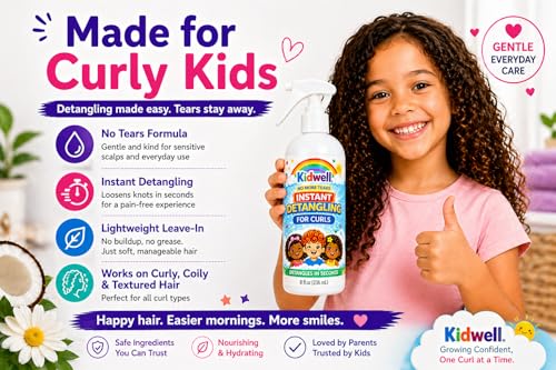 Kidwell Kids Detangler Spray & Leave-In Conditioner, 8 oz