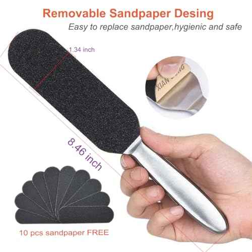 Professional Foot File & Rasp Callus Remover - Remove Hard & Dead Skin, Dual Sided for Wet and Dry Feet (LXX)
