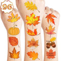 96 Fall Temporary Tattoos for Kids - Autumn Leaves & Pumpkins