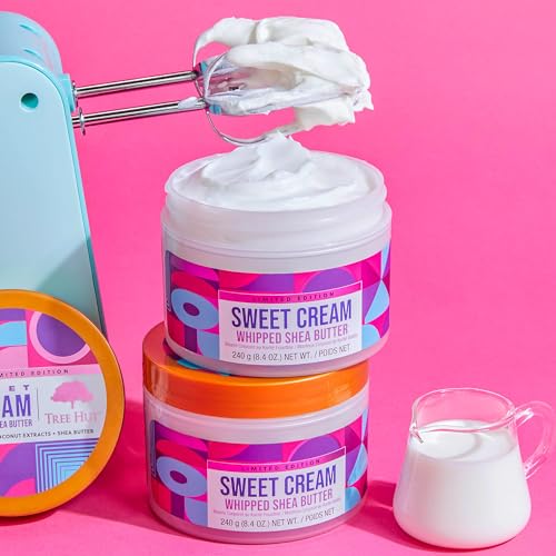 Tree Hut Sweet Cream Whipped Shea Body Butter | Long-lasting Hydration Leaves Skin Feeling Soft & Moisturized | Limited Edition Fall | Nourishing Essential Body Care | 8.4 fl oz. (Pack of 2)