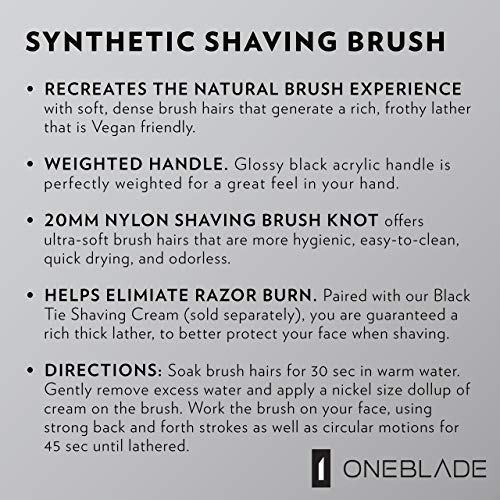Synthetic Shaving Brush with 20mm Knot by OneBlade